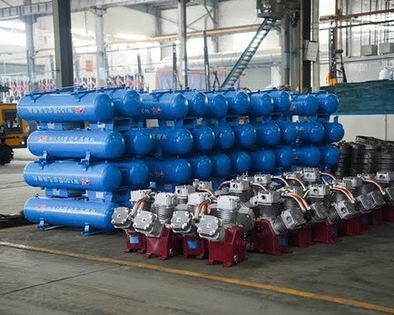 Air compressors and receivers ready for delivery